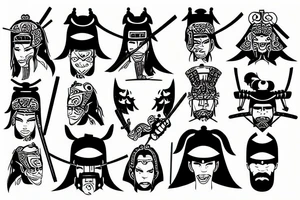 samurai train tattoo idea