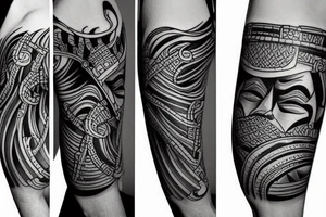 samurai abstract tattoo idea