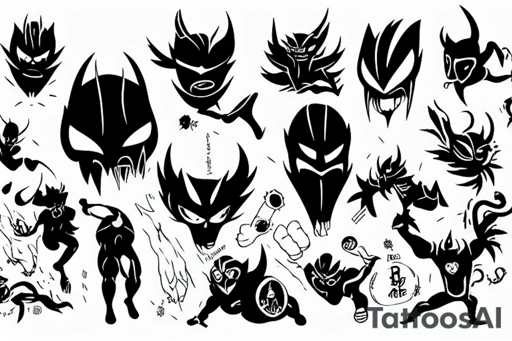 Big hero fighting a demon tattoo idea