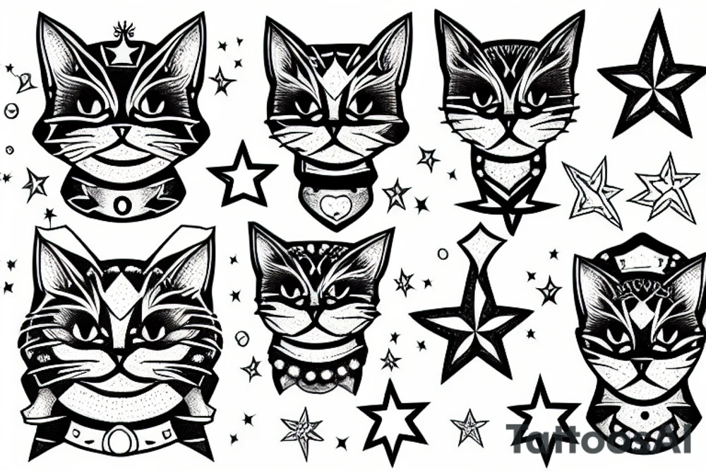 fortress Star cat tattoo idea