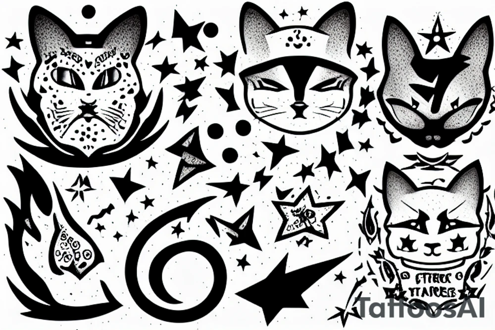 fortress Star cat tattoo idea