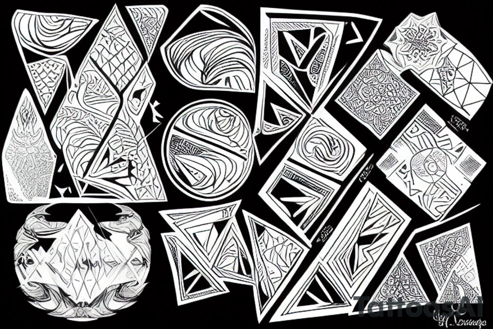 Cracked mirror tattoo idea
