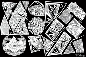 Cracked mirror tattoo idea