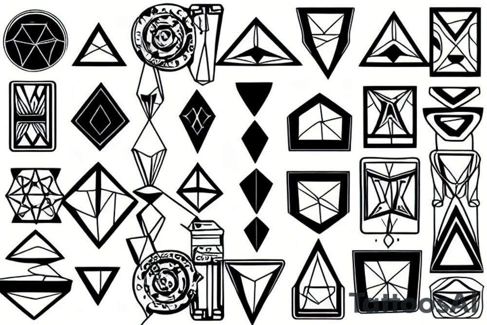 Cracked mirror tattoo idea