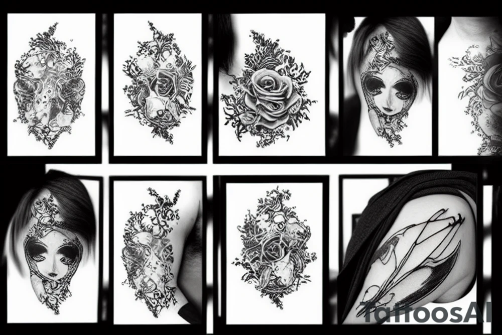 Cracked mirror tattoo idea