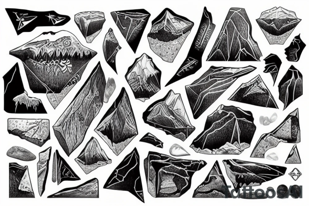 Cracked Iceberg tattoo idea