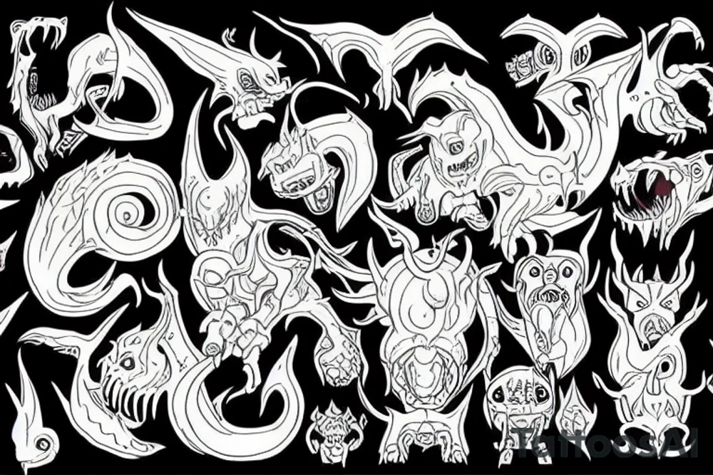 Demon , animation tattoo idea