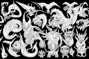 Demon , animation tattoo idea