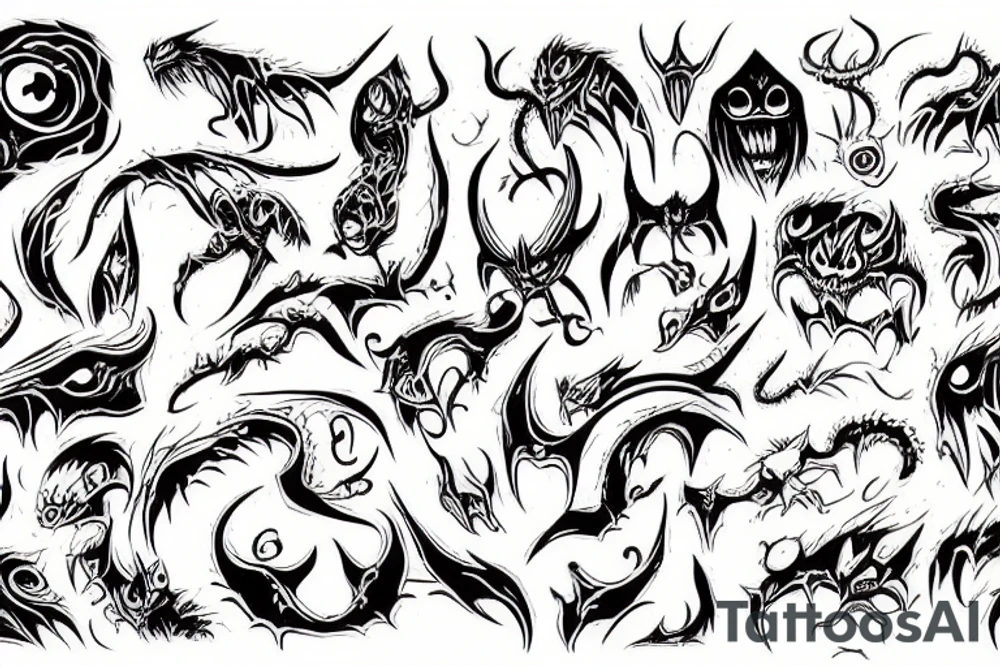 Demon , animation tattoo idea