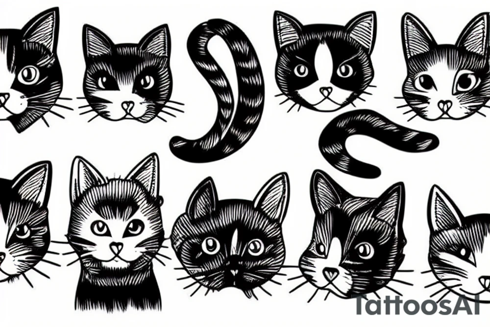 Face of cat tattoo idea