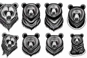 Bear in moiuntains tattoo idea