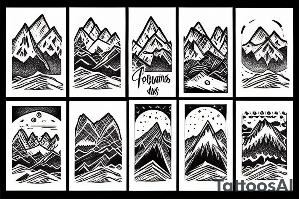mountains tattoo idea