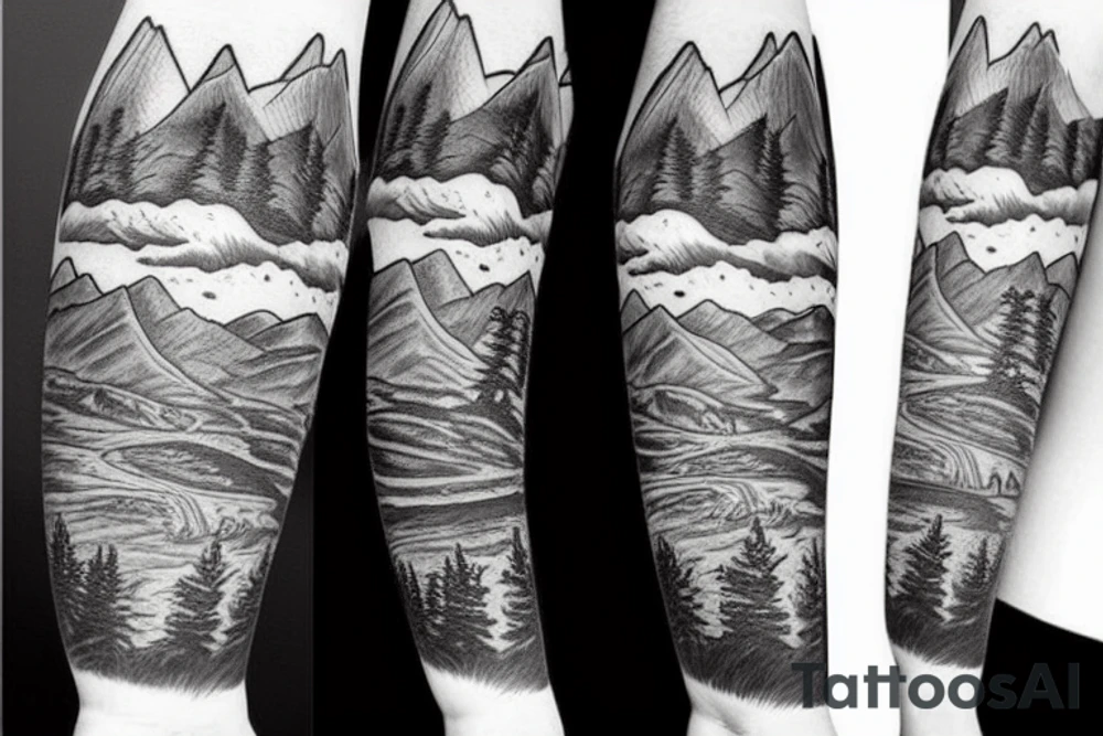 mountains tattoo idea