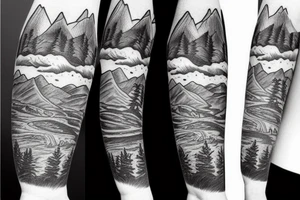 mountains tattoo idea