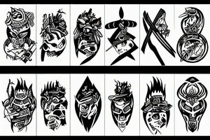 the log samurai tattoo idea