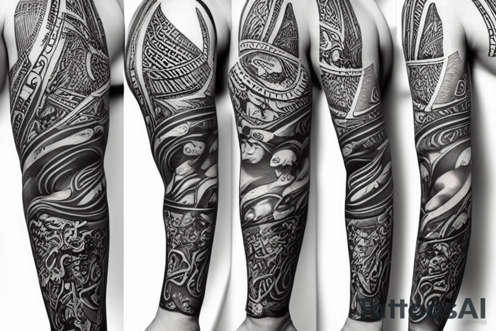 mythology sleeve tattoo idea