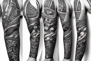 mythology sleeve tattoo idea