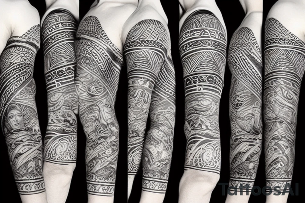 mythology sleeve tattoo idea