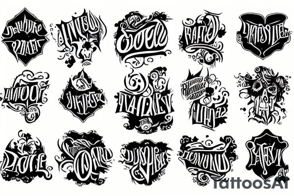 Word Rare tattoo idea