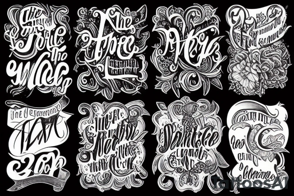 The word Rare in beautiful fonts tattoo idea