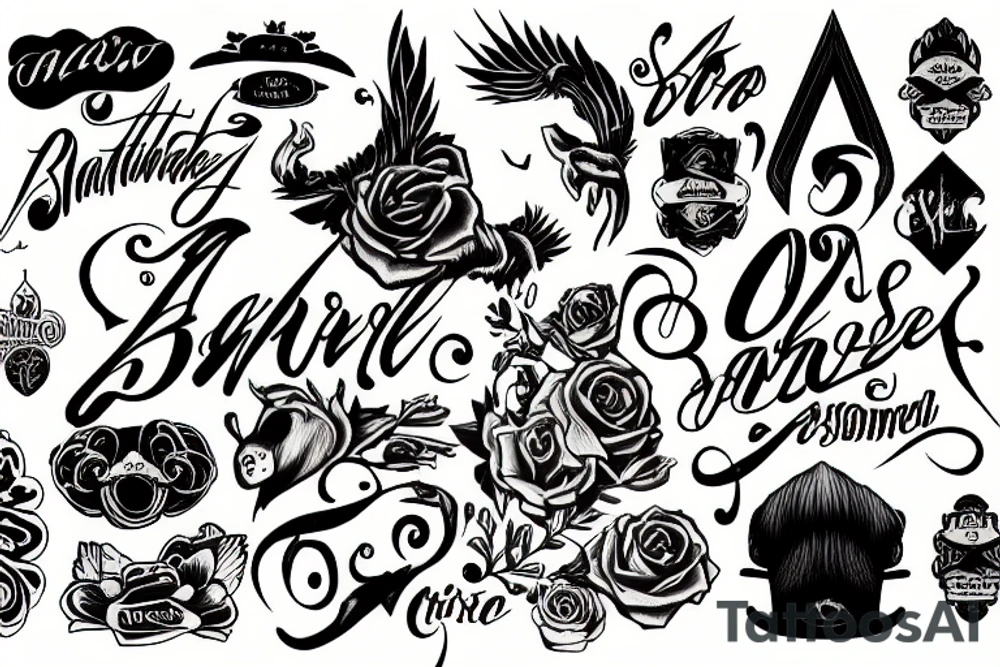 The word Rare in beautiful fonts tattoo idea