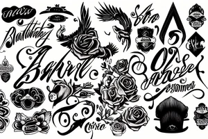 The word Rare in beautiful fonts tattoo idea
