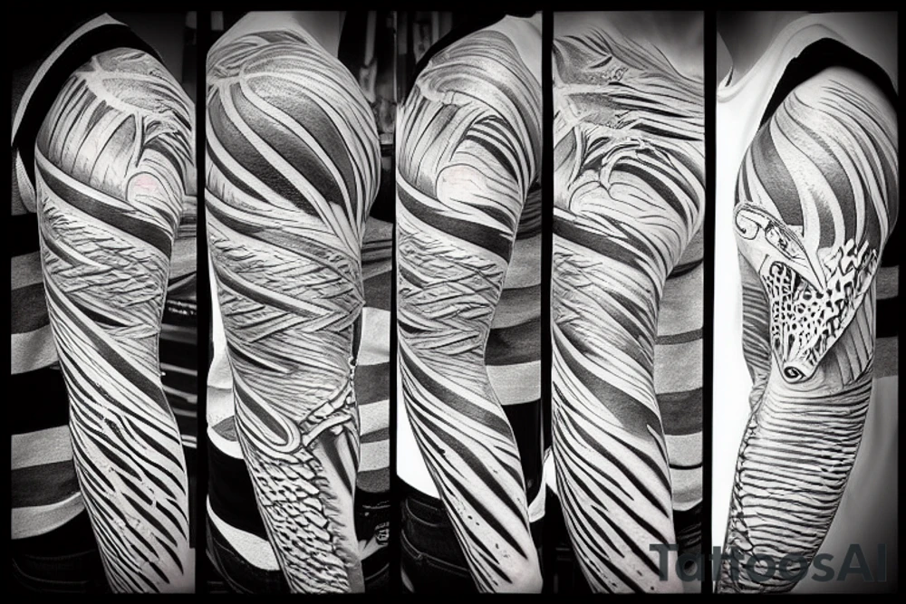 tiger fish sea tattoo idea