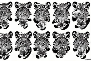 tiger fish sea tattoo idea