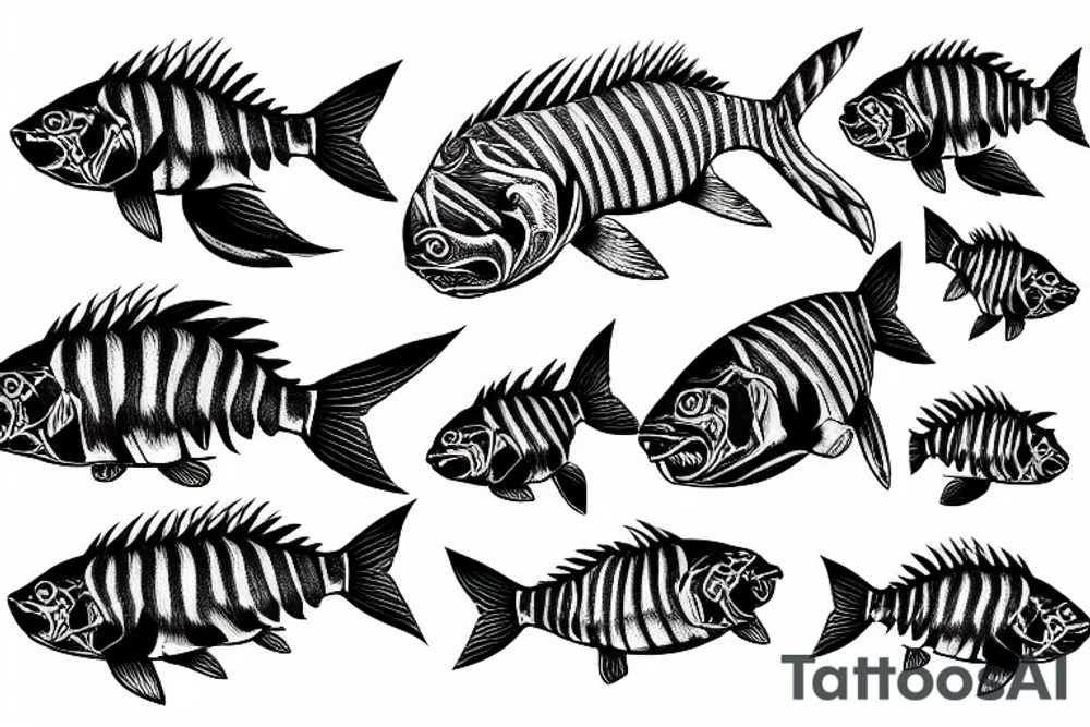 tiger fish tattoo idea