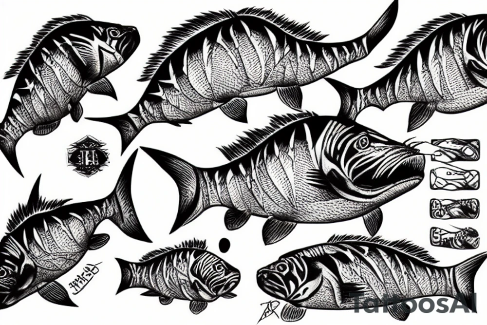 tiger fish tattoo idea
