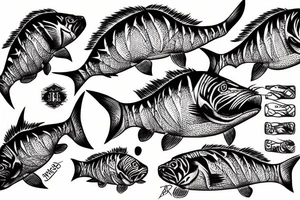 tiger fish tattoo idea