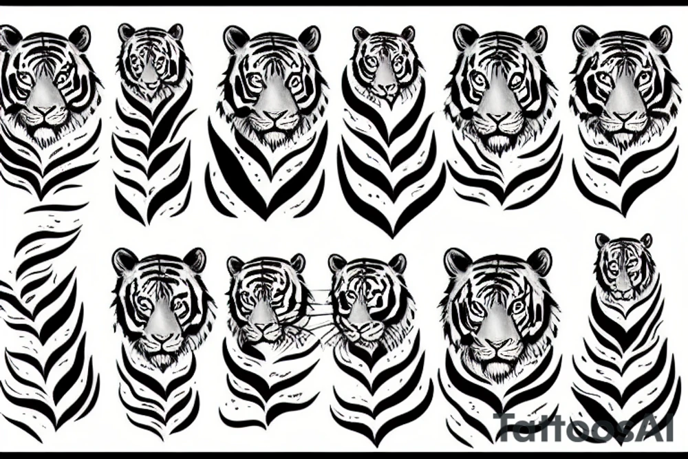 tiger and fish tattoo idea