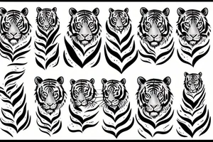 tiger and fish tattoo idea