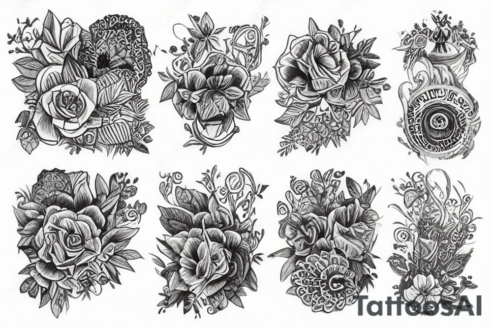 Ветка дерева природа цветок рок tattoo idea