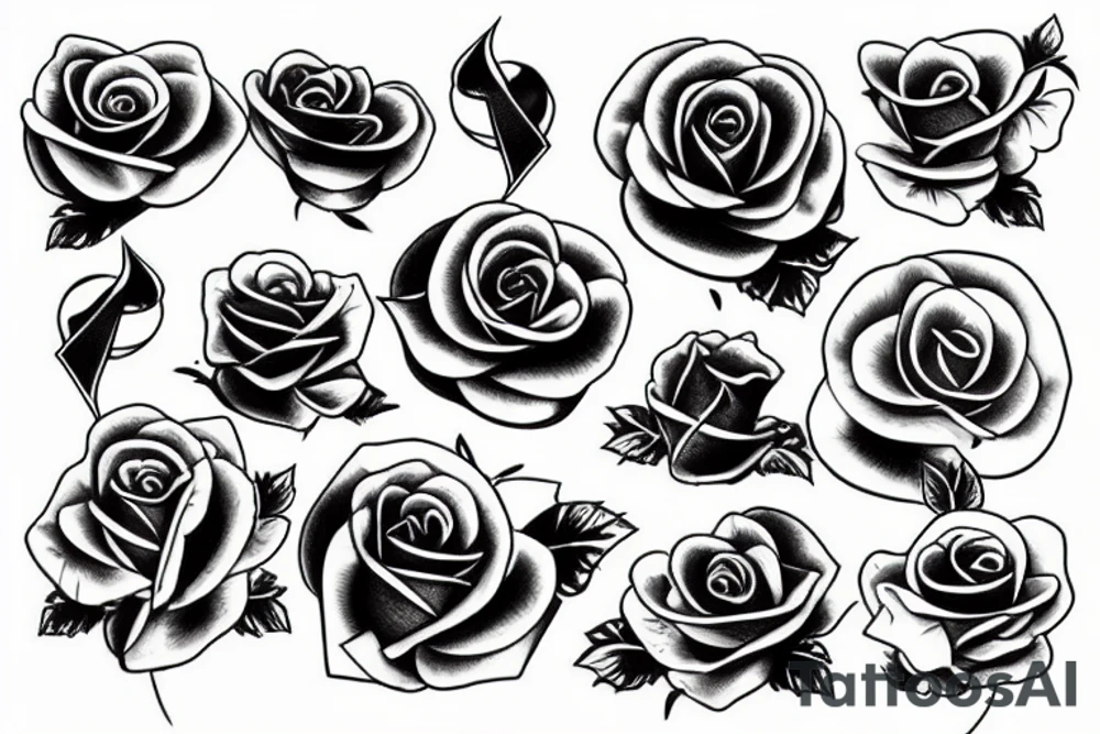 Black rose tattoo idea
