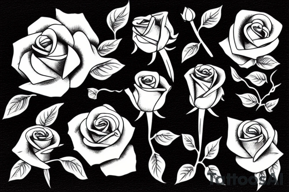 Black rose tattoo idea