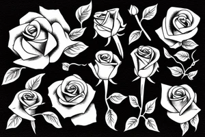 Black rose tattoo idea