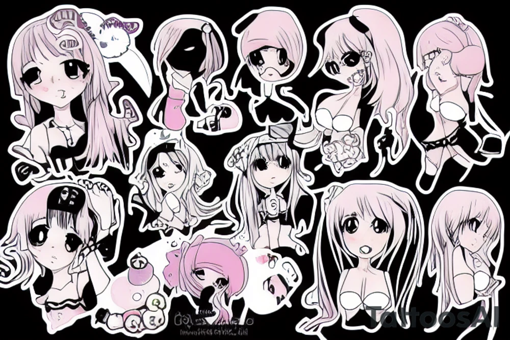 Anime girl tattoo idea