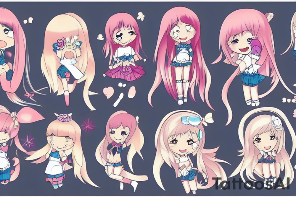 Anime girl tattoo idea