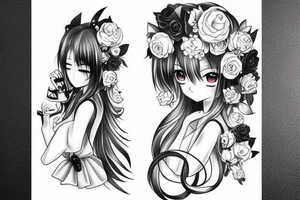 Anime girl tattoo idea