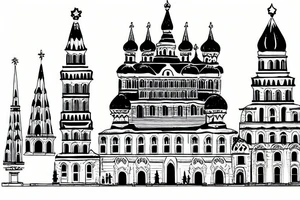 Moskow kremlin in fire tattoo idea