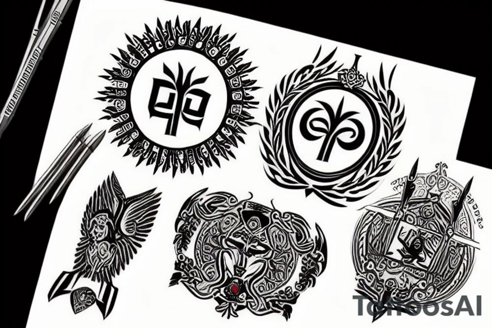 Ukrainian emblem tattoo idea
