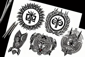 Ukrainian emblem tattoo idea