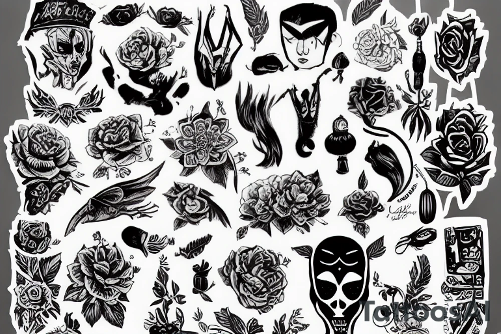 кот с девушкой tattoo idea