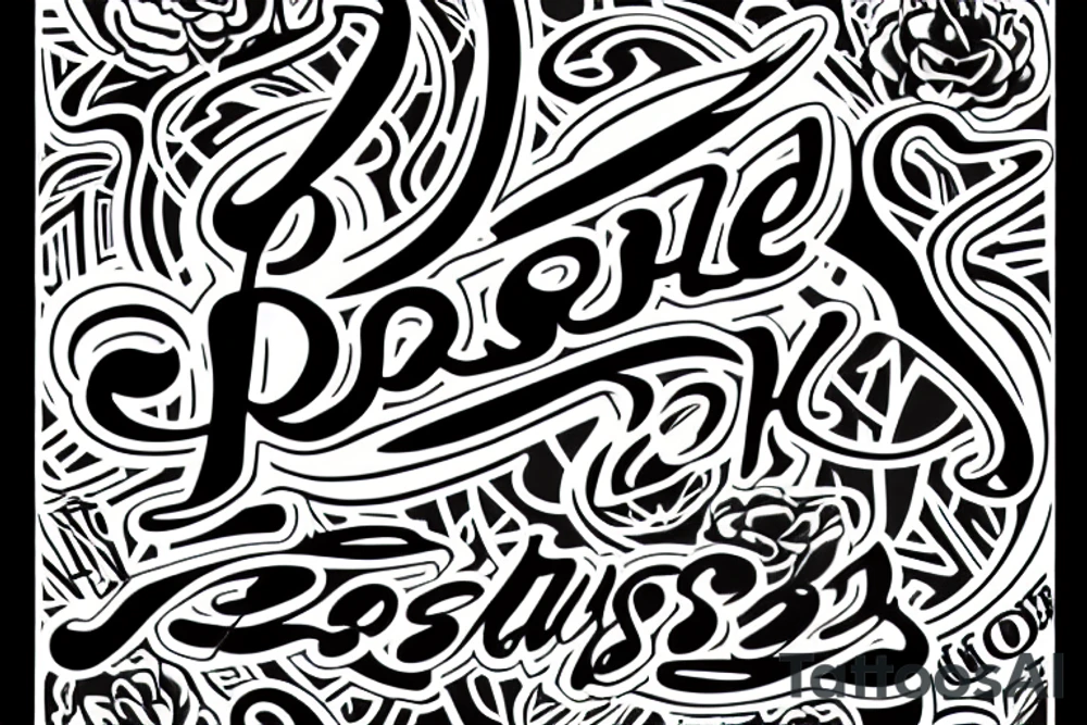 Strictly reads "Ross FM" with every letter included. tattoo idea