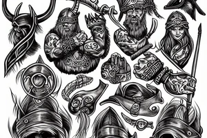 Viking theme, runs tattoo idea