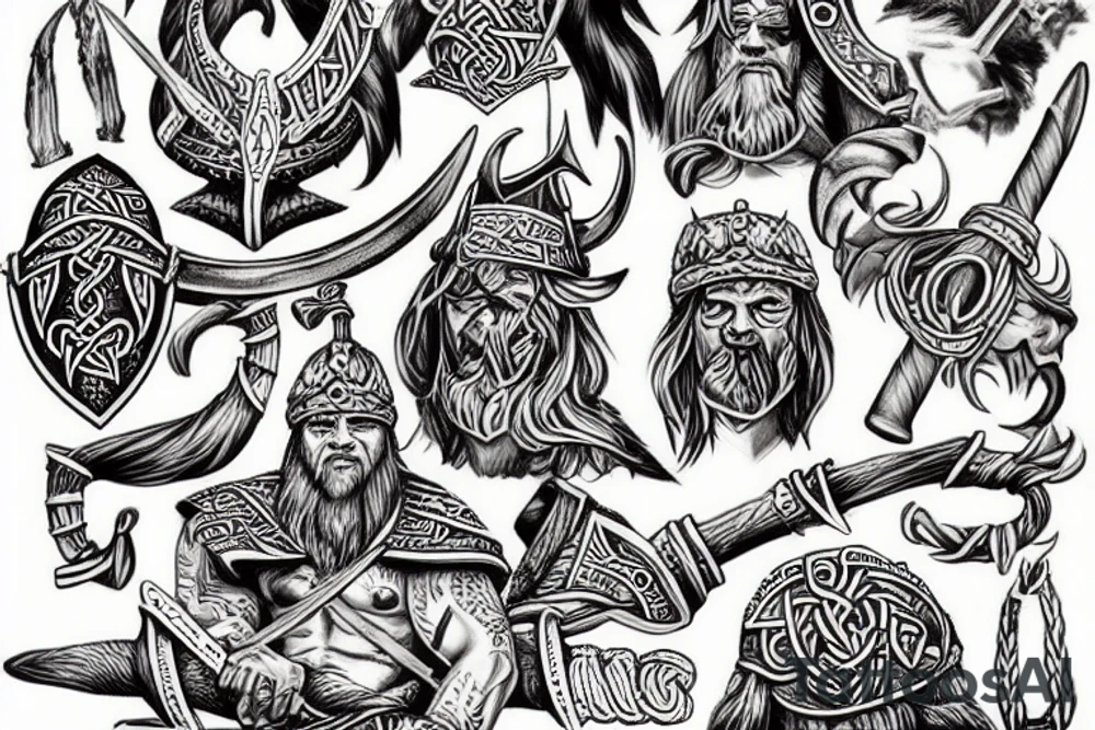 Viking theme, runs tattoo idea