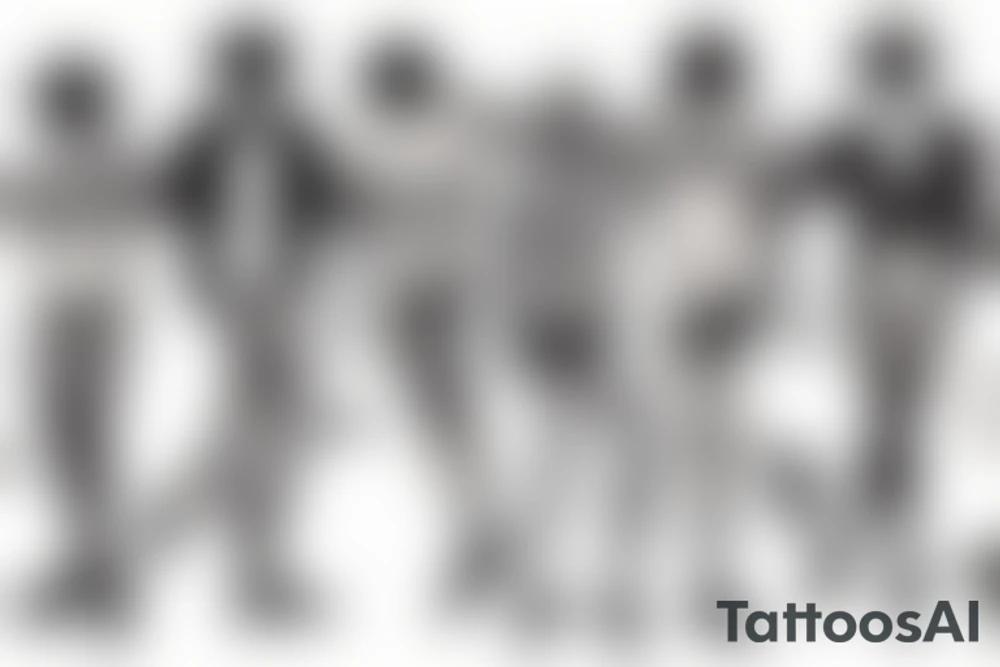 group of gay men wearing women's high heel shoes near a swimming pool tattoo idea