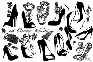 group of gay men wearing women's high heel shoes in the club tattoo idea