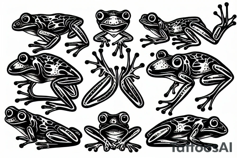 frog on bicycle tattoo idea